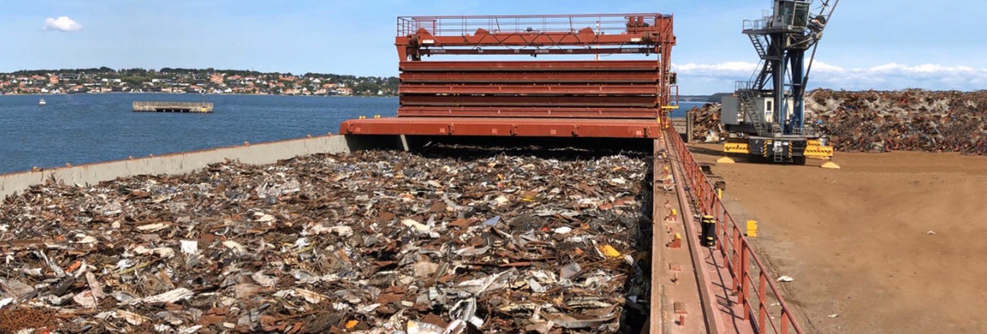 Vessel full of processed Ferrous Metal ready to be transported